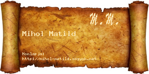 Mihol Matild névjegykártya